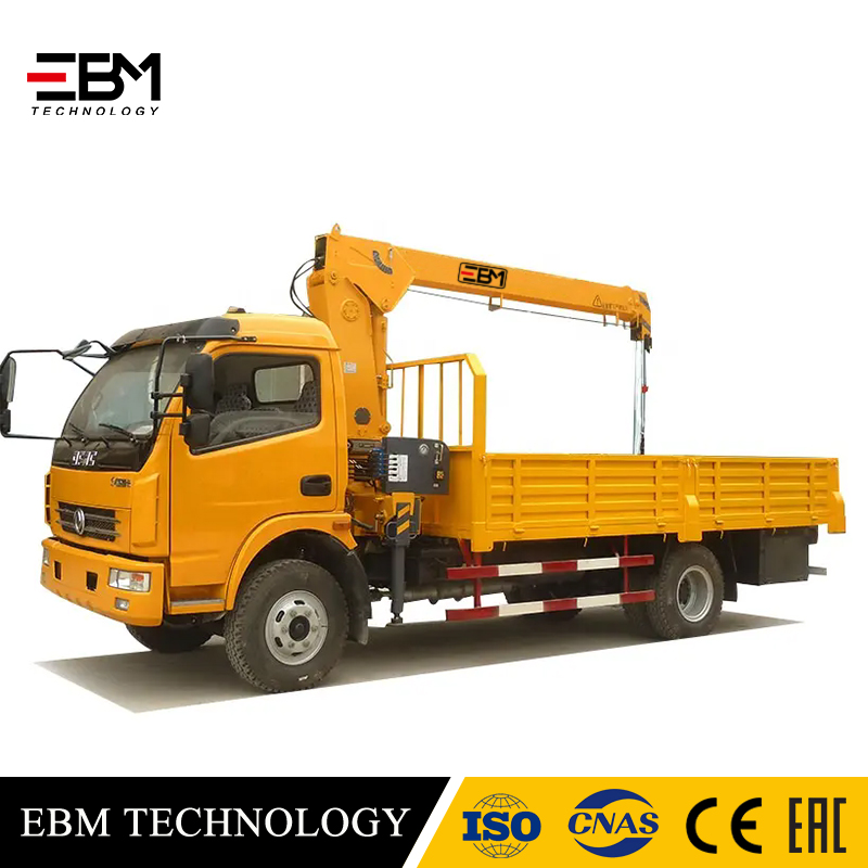 EBM Factory direct sale Vehicle Pickup 3.2 Ton Remote Control Straight Arm Telescopic Boom Lift Truck Mounted Crane