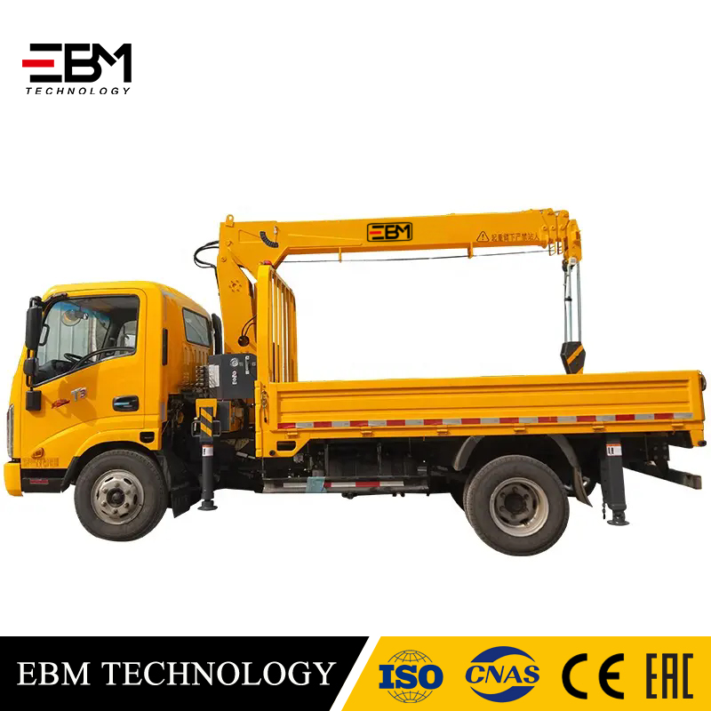 EBM Factory direct Straight Manipulator Lifting 4 Ton Crane Lift Hydraulic Telescopic Boom Straight Arm Truck Mounted Crane 