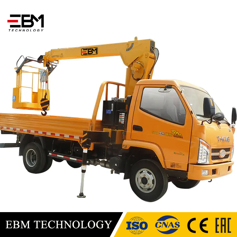 EBM 2 Ton Telescopic Boom Remote Control Others With Trailer For Construction Lifting Tow Auto Self Loader Truck Crane lorries