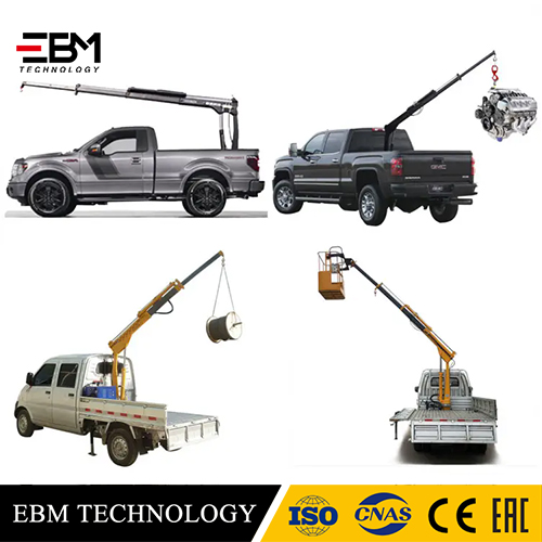 EBM 1 2 ton Mini Hydraulic Knuckle Boom Truck Mounted Tow Cranes truck with folding arm crane truck boom Lift Lorrycrane Pickup lorry JIB Truck cranes for sale Crane lorries