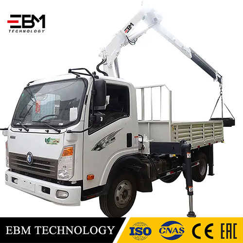 EBM hot sale Customized 4 Ton Folded Boom Crane Truck Mounted Knuckle Boom 1 2 3  4 ton 5 Ton Hydraulic Tow Trailer crane Mobile Mini Small Truck Lifting Crane lorries