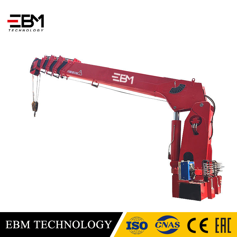 EBM 10 12 14 16 Ton Custmoized Big Heavy Duty Electric Electric Hydraulic Marine Deck Crame with ith Remote Control Pedestal HPU ABC CCS BV CE API2C Remote Control Crane HPU Telescopic Boom Straight A