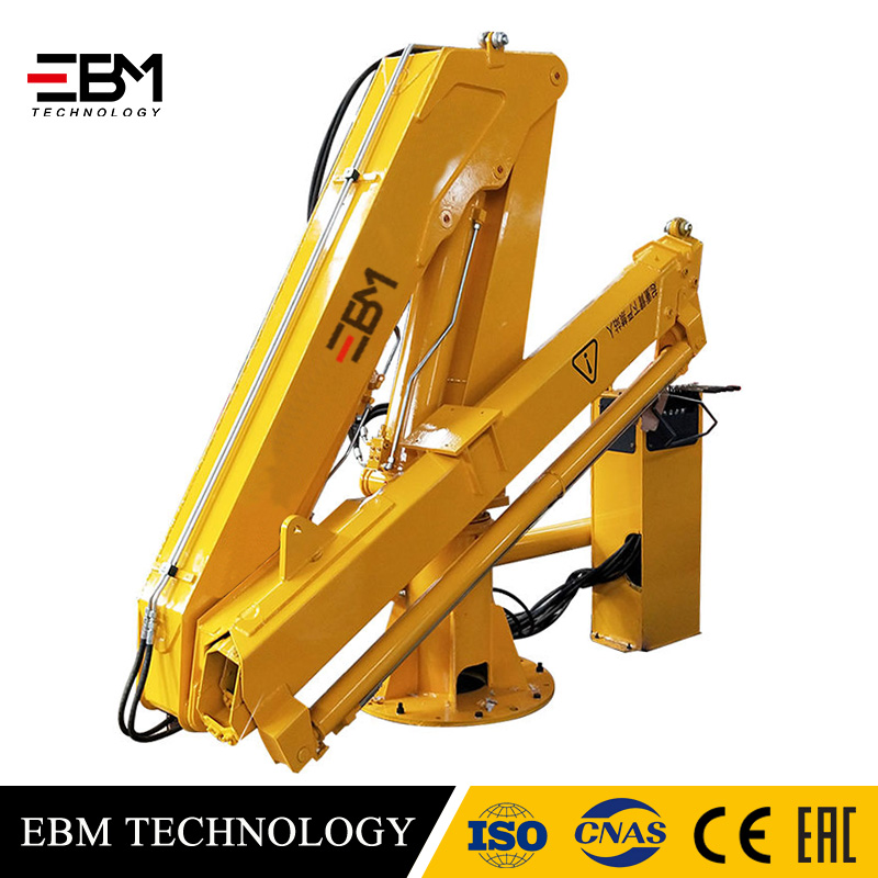 EBM  Remote Control 4 ton Ship crane 5 ton Portable Marine Crane 6 ton Harbor Crane with Knuckle Boom Articulated Folding Arm HPU Designed with API2C CCS ABS BV CE Winch for sale