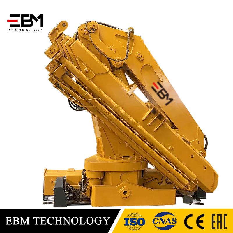 EBM China supplier for 8 ton 10 ton heavy duty Marine Deck Port Ship Crane with API2C Design with Knuckle Boom Articulated Folding Arm HPU Designed with API2C CCS ABS BV CE Winch