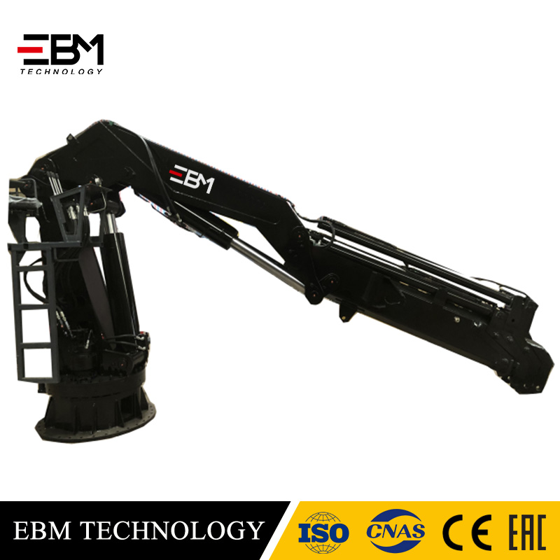 EBM 12 Ton big tonnage Knuckle Boom Electric Hydraulic Winch Cargo Ship Deck Marine Lifting Crane with API2C standard 