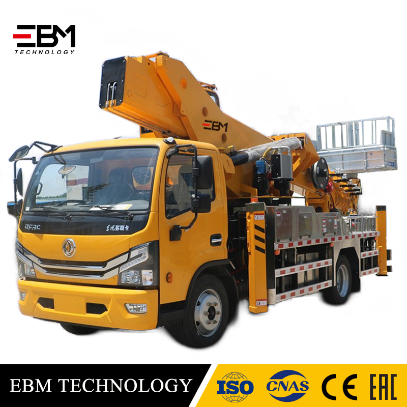 EBM Hydraulic Lifting Crane on Truck Aerial Work Platfrom lifting telescopic boom truck Factory Price 40 45m Truck Mounted Platform boom lift