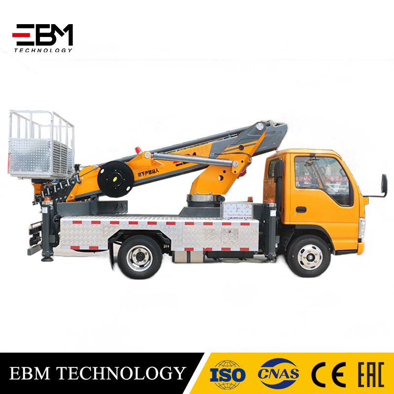 EBM customized 20m 25m articulated folding arm bucket trucks Cherry picker hydraulic aerial work platform vehicle Truck Man lift device lifting truck Diesel telescopic boom lift stiff boom crane